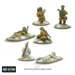 Russian Soviet Army weapons teams (Winter sniper Flamer mortar) 28mm WWII WARLORD GAMES