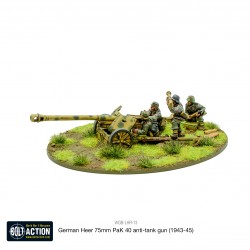 German Heer 75mm PaK 40 anti-tank gun (1943-45) 28mm WWII WARLORD GAMES