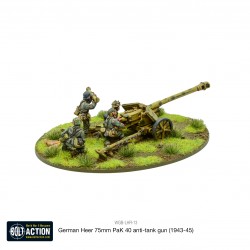 German Heer 75mm PaK 40 anti-tank gun (1943-45) 28mm WWII WARLORD GAMES