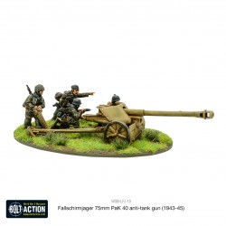 German Fallschirmjager 75mm PaK 40 anti-tank gun 28mm WWII WARLORD GAMES