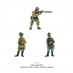 German Sd.Kfz 250 Alte (Options for 250/1, 250/3 & 250/10)  WWII 28mm 1/56th (no box) WARLORD GAMES