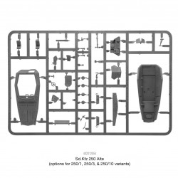 German Sd.Kfz 250 Alte (Options for 250/1, 250/3 & 250/10)  WWII 28mm 1/56th (no box) WARLORD GAMES