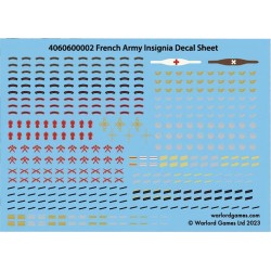 28mm WWII French Army Insignia decals sheet WARLORD