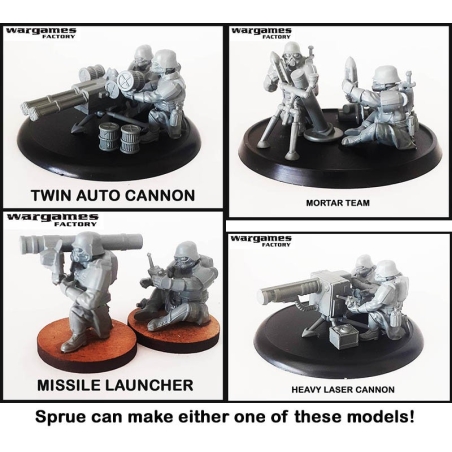 Shock Troopers Heavy Weapons Sprue 28mm SciFi WARGAMES FACTORY