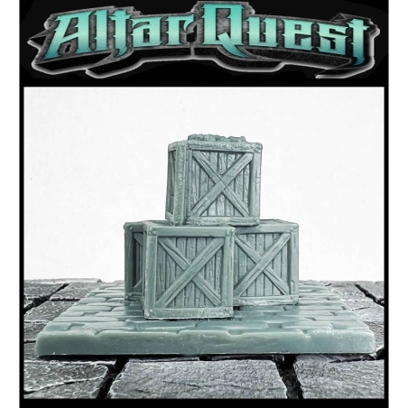 Crates Terrain 28mm RPG miniatures ALTAR QUEST